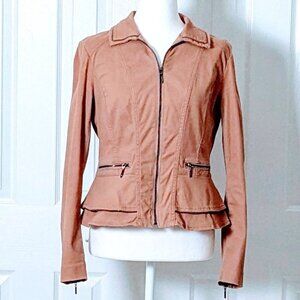 WHITE HOUSE BLACK MARKET Women's  Rhinestone Accent Jacket  Size 6  Clay Brown